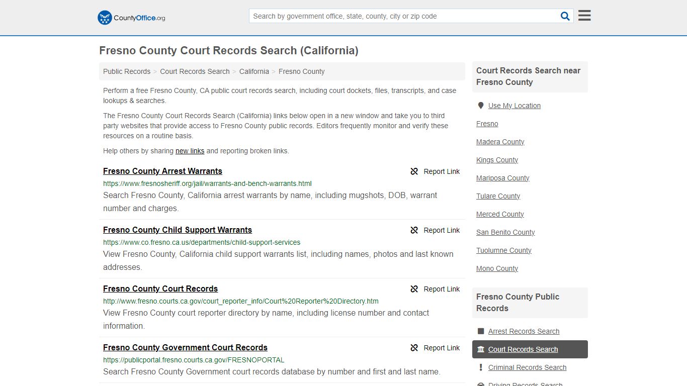 Court Records Search - Fresno County, CA (Adoptions, Criminal, Child ...